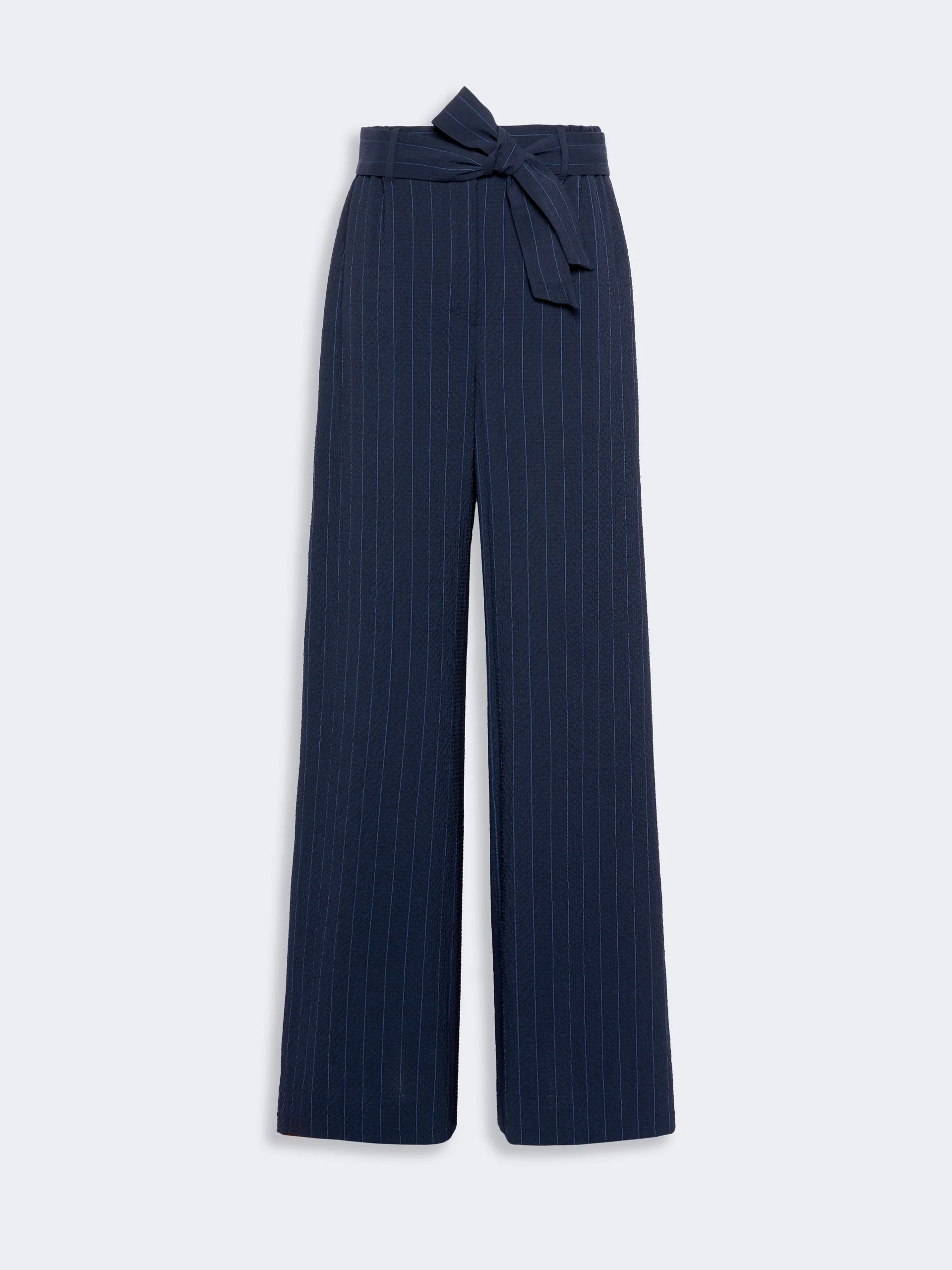 LIRA Pinstripe wool seersucker trousers - ULTRAMARINE - 1