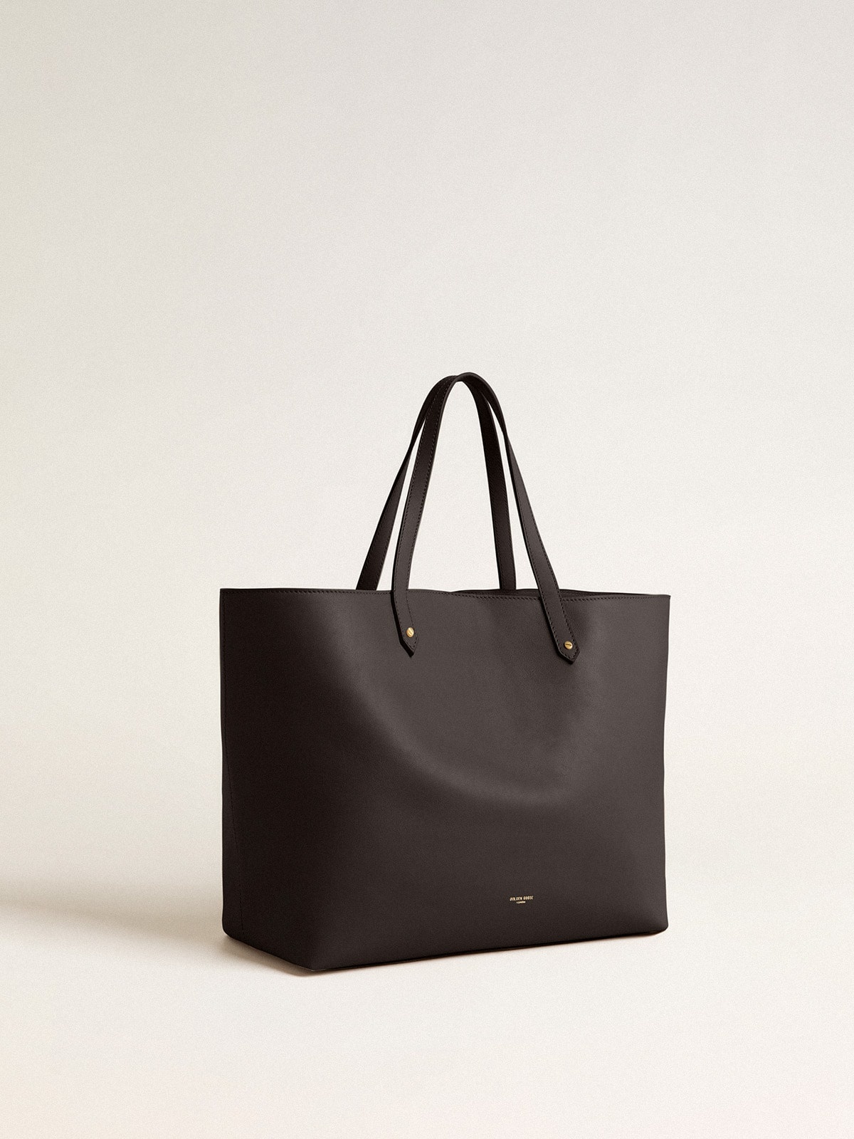 Black Pasadena Bag made of smooth leather with gold logo - 2