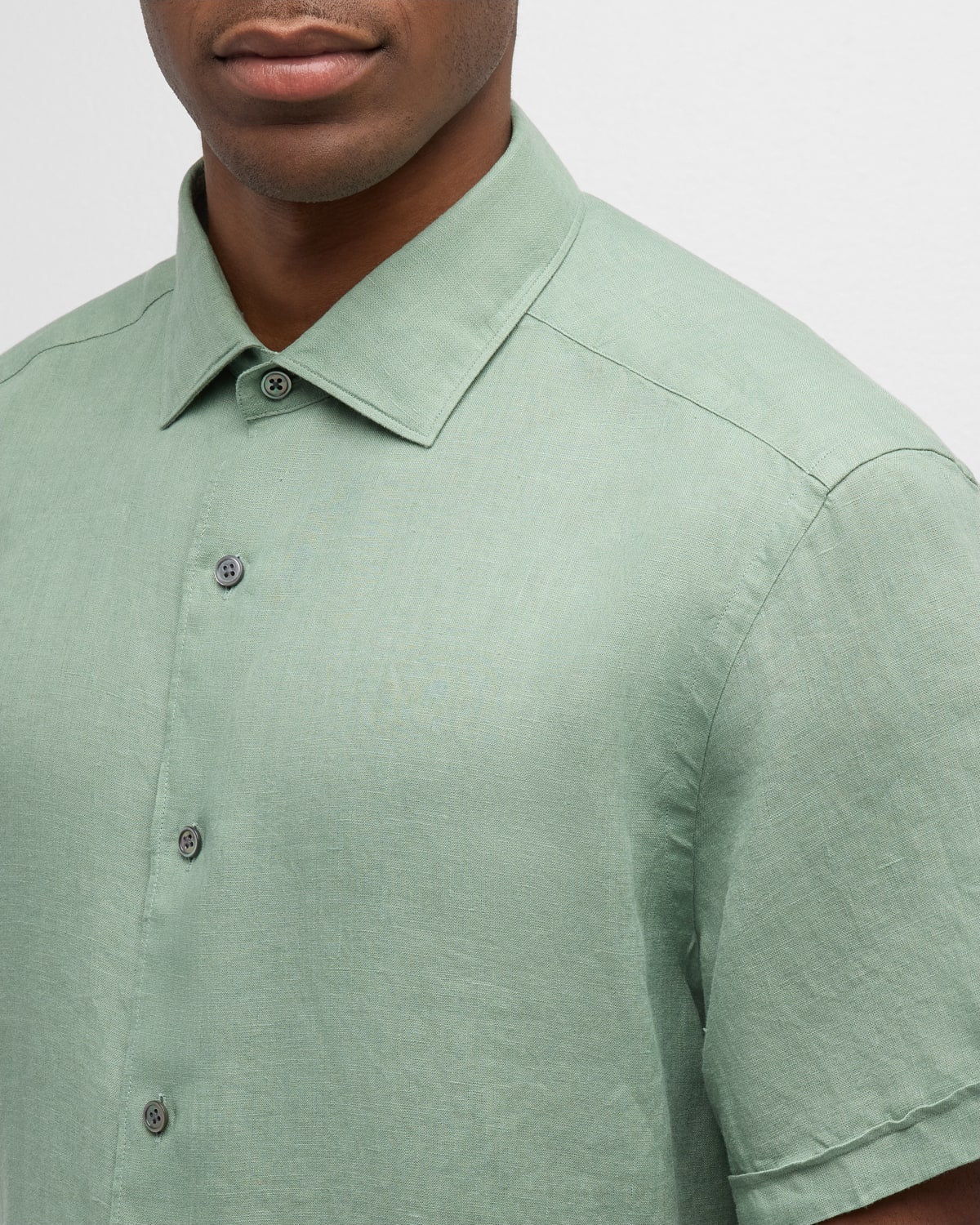 Men's Linen Short-Sleeve Shirt - 5