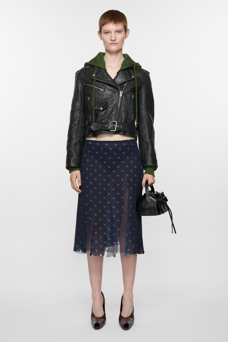 Acne Studios Layered leather jacket - Black outlook