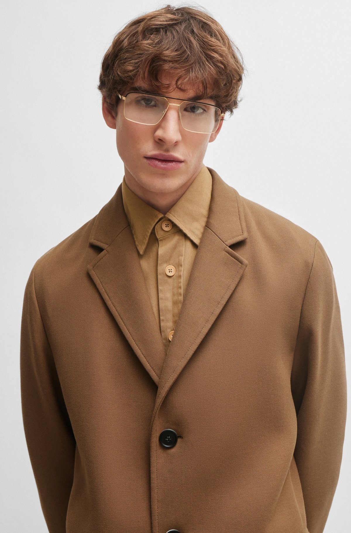 SLIM-FIT COAT IN A COTTON BLEND - 3