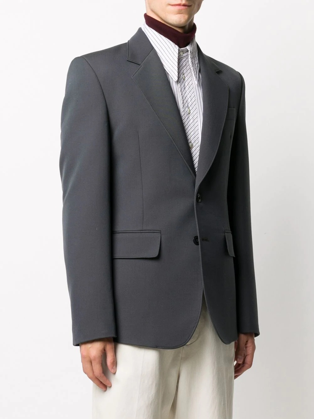 single-breasted tailored blazer - 4