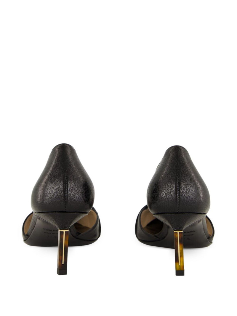 85mm leather pointed-toe pumps 5