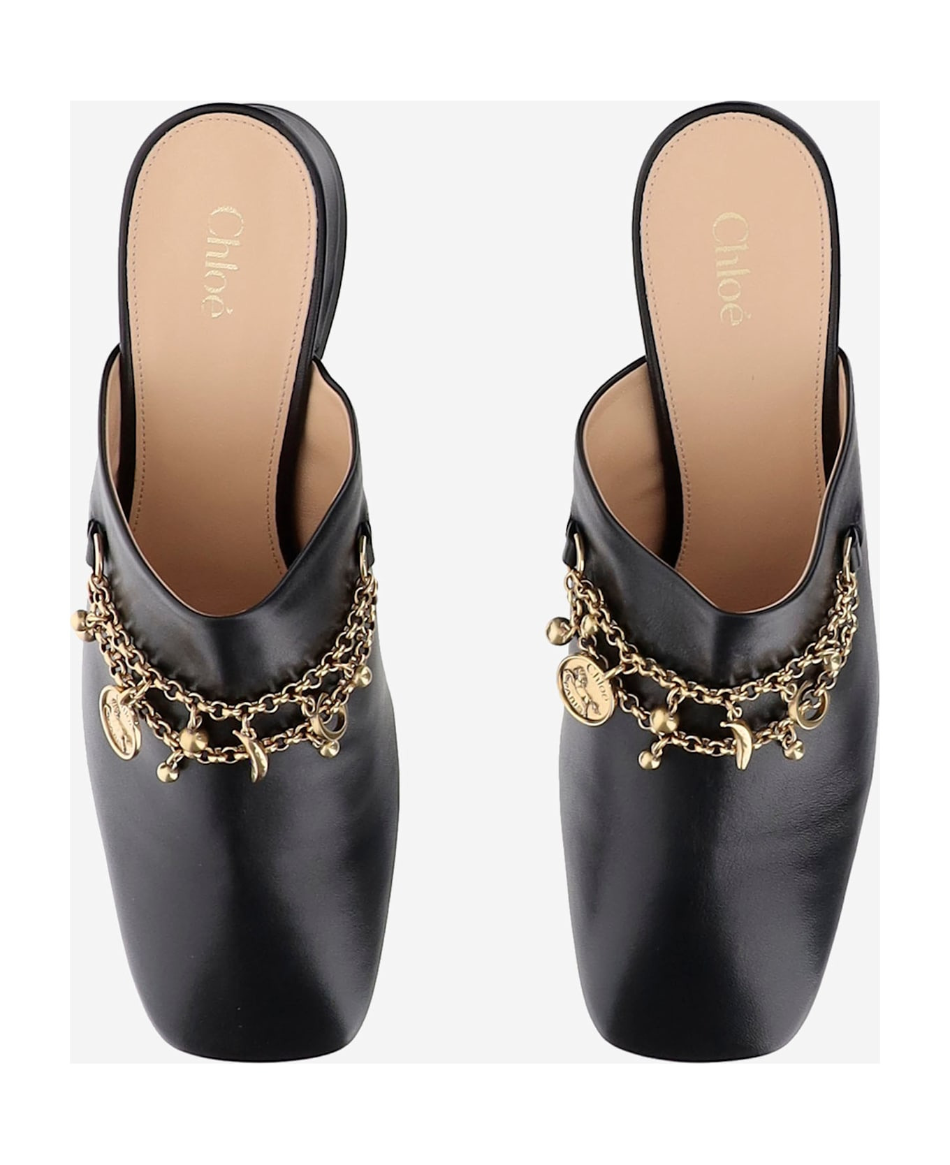 Leather Mules With Charms - 2