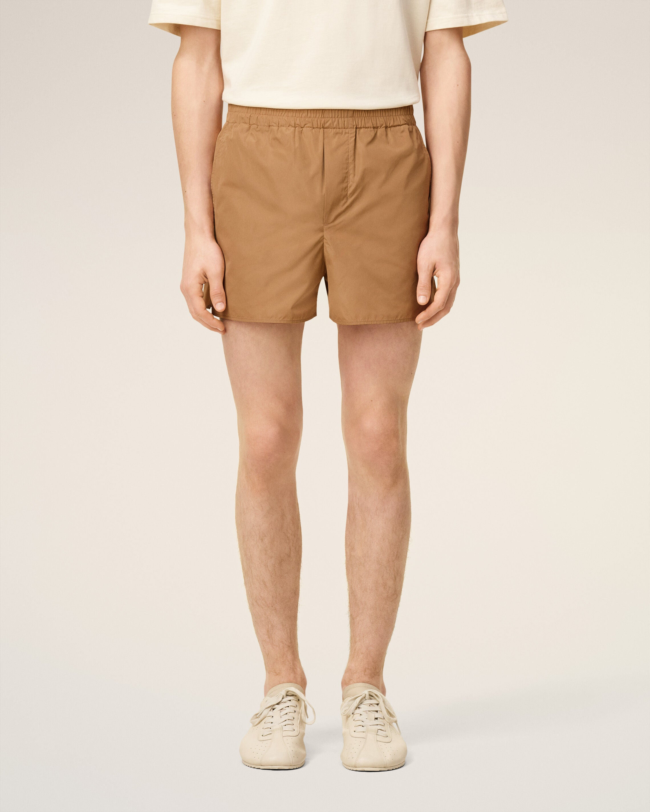 BROWN TAFFETAS SHORT - 3