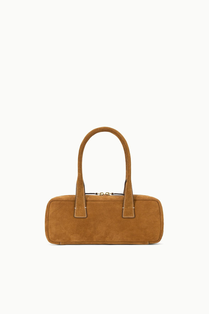 STAUD DUDE SHOULDER BAG TAN SUEDE 1