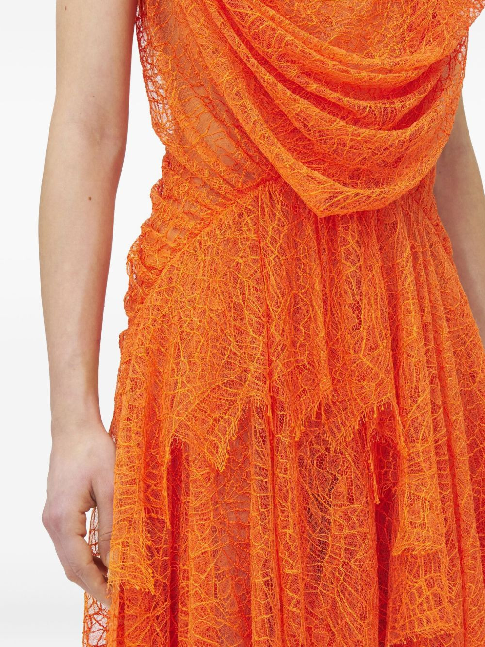 draped lace dress - 4