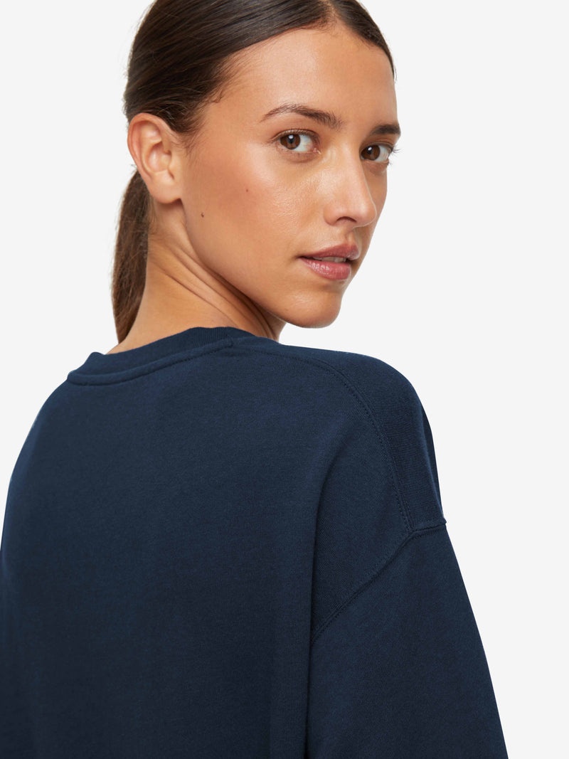 Women's Sweatshirt Quinn Cotton Modal Stretch Navy - 5