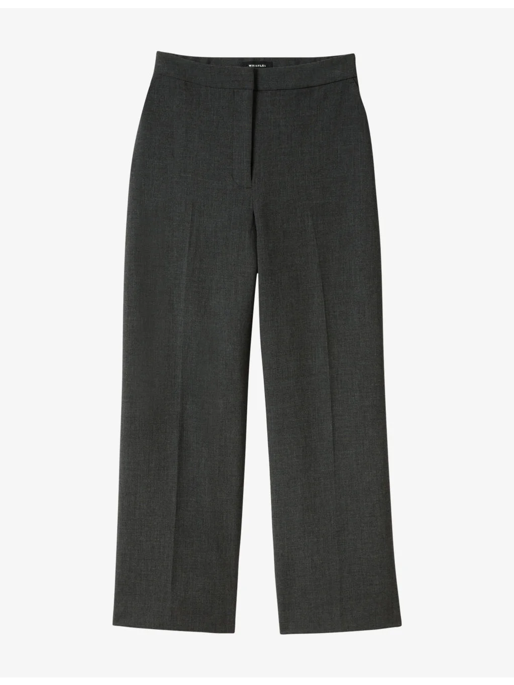 High-Rise Straight-Leg Stretch-Woven Trousers - 1