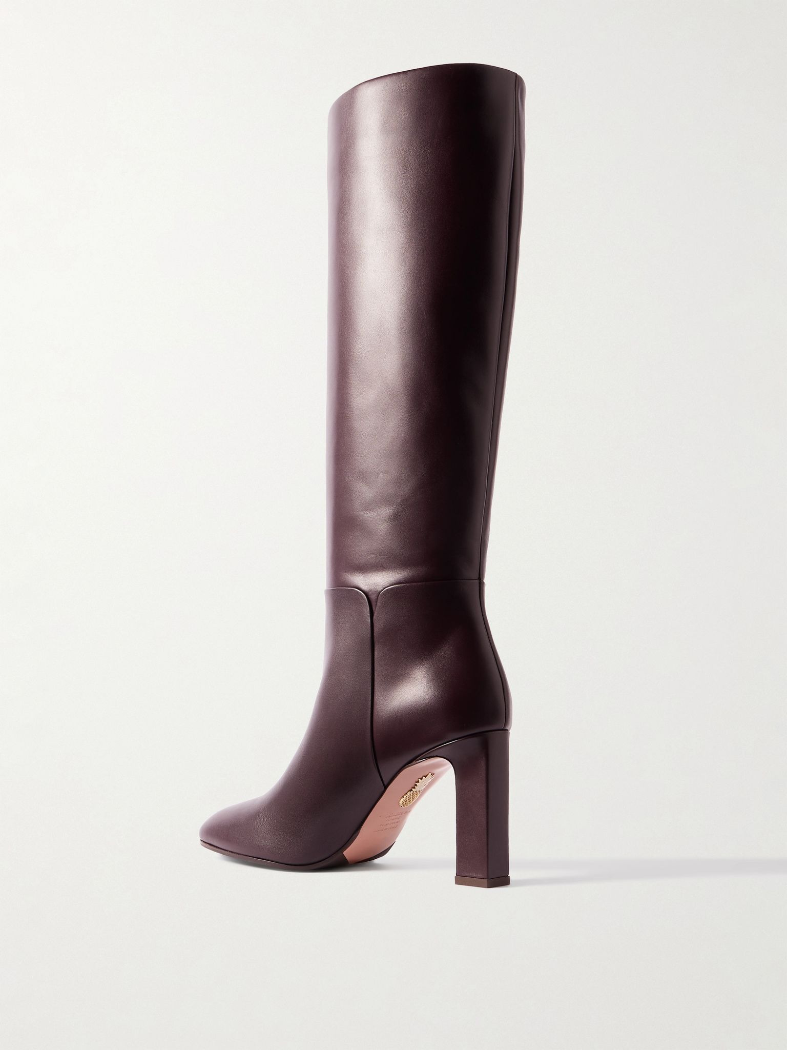 Sellier 85 leather knee boots Burgundy - 3