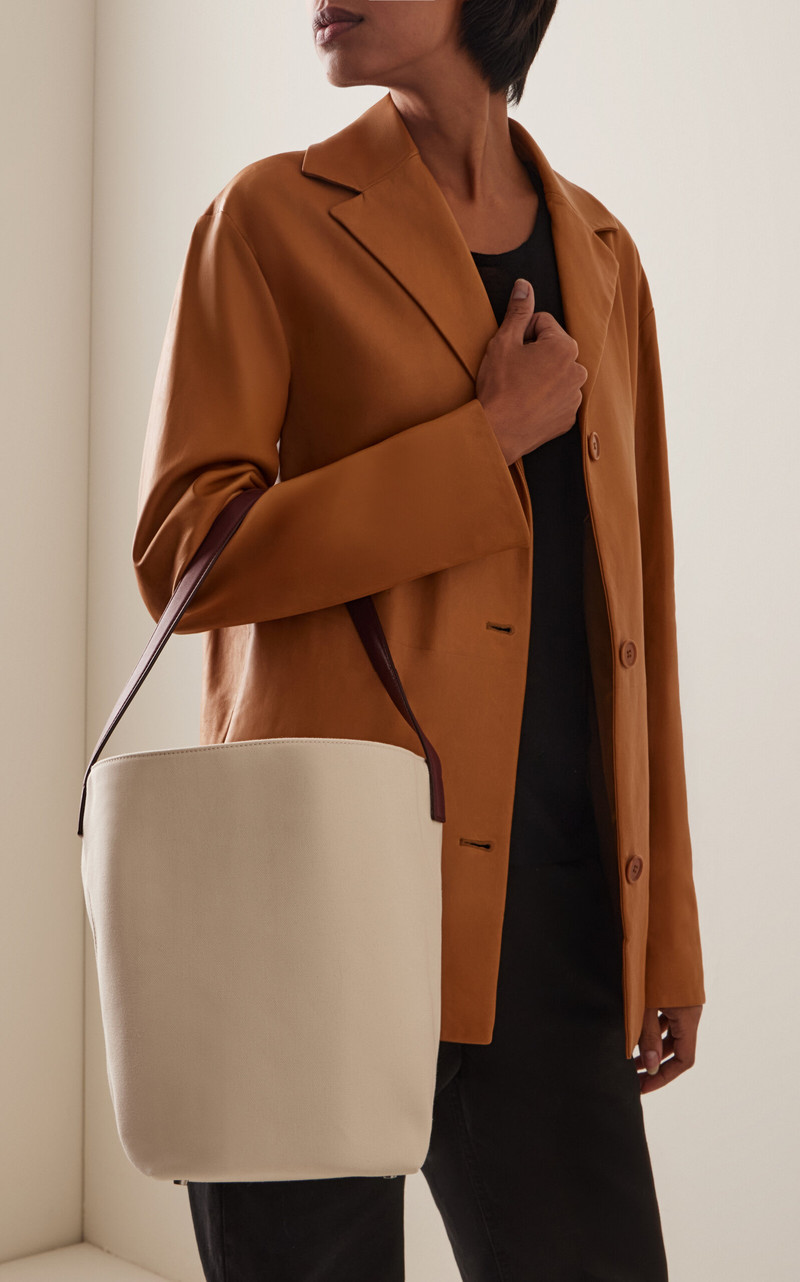 The Row Medium N/S Park Canvas Tote Bag ivory outlook