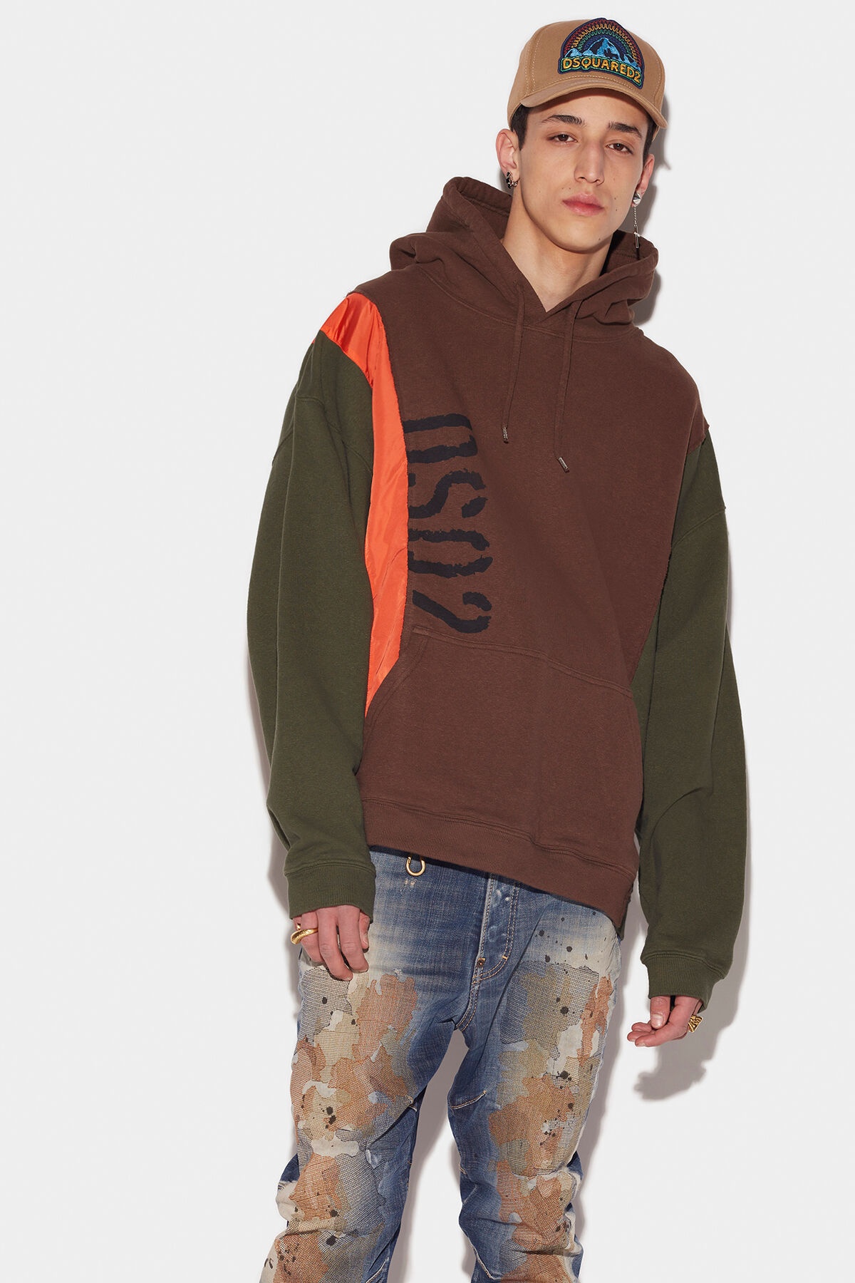 DSQ2 PANEL HOODIE - 1