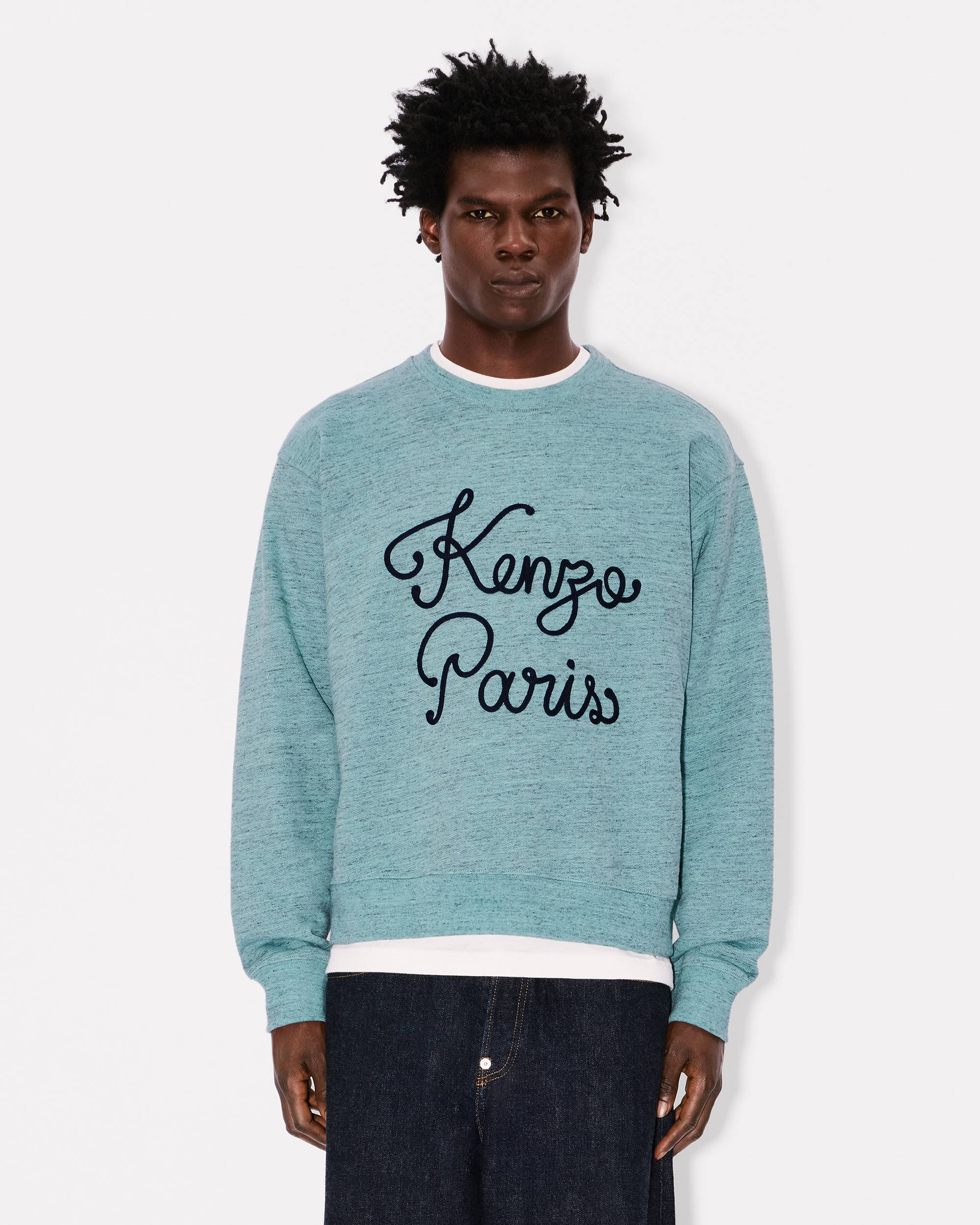 'KENZO Paris Chainstitch' embroidered sweatshirt in cotton - 3