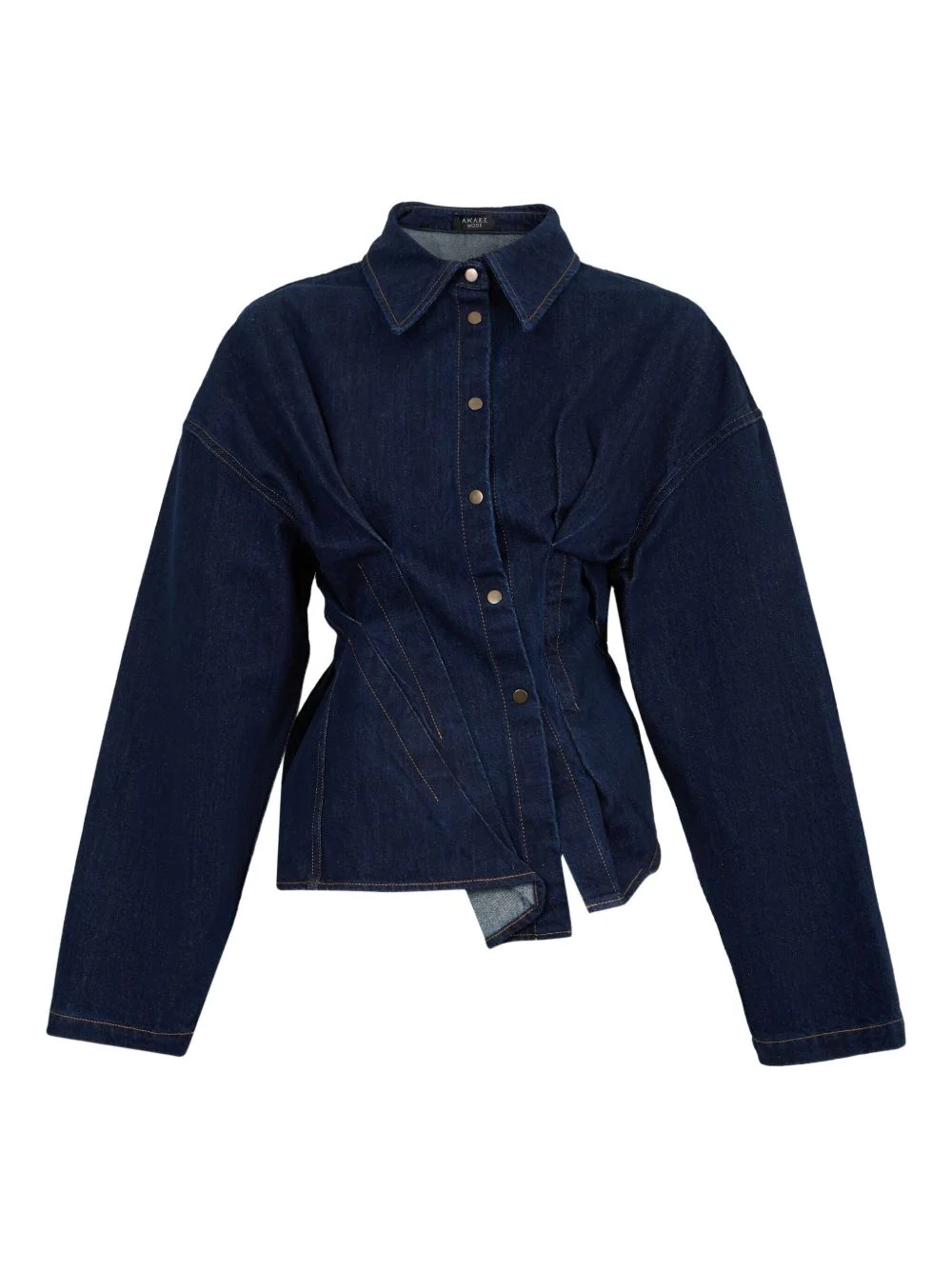 twisted denim shirt - 1