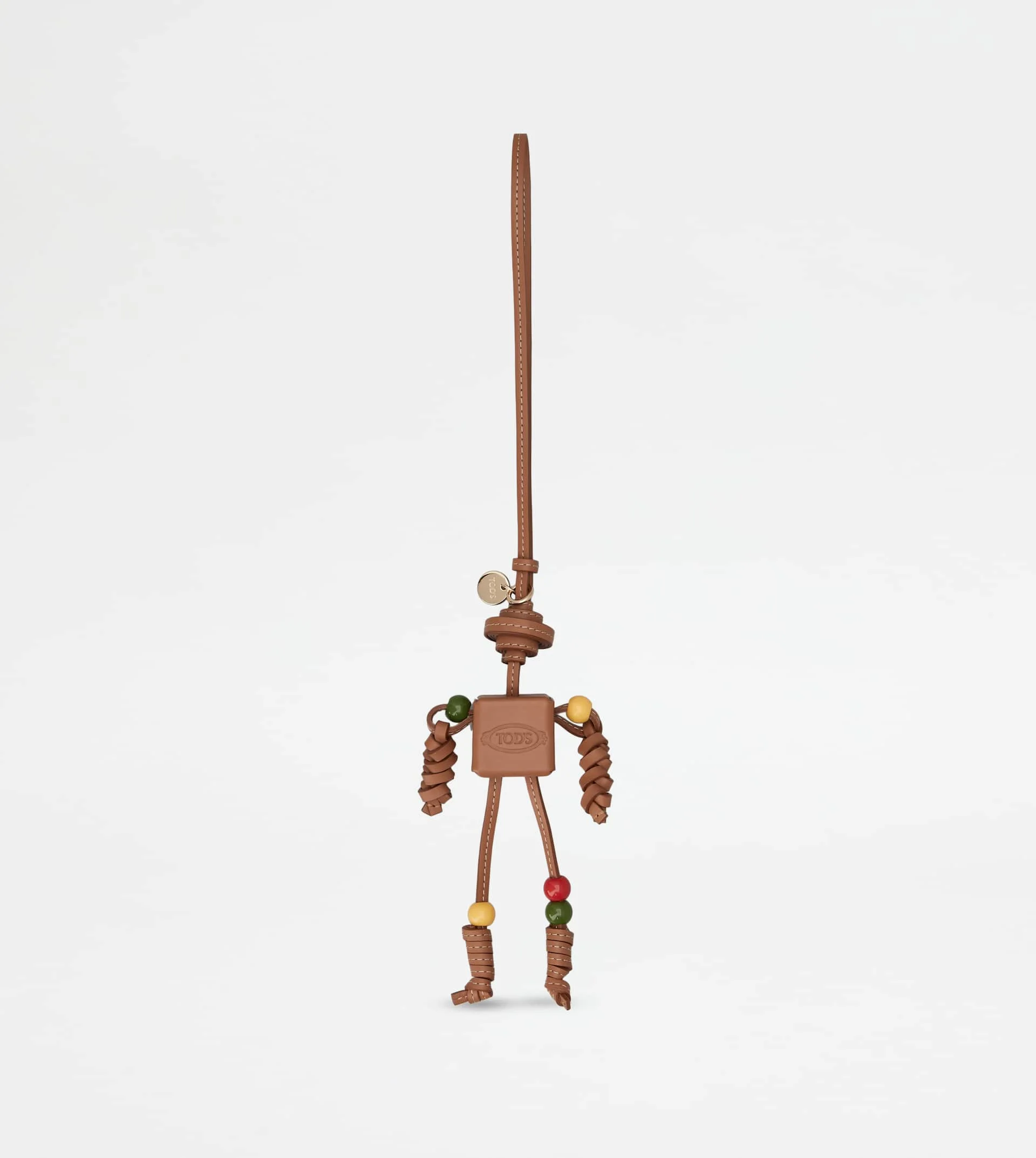 ROBOT CHARM IN LEATHER - BROWN - 1