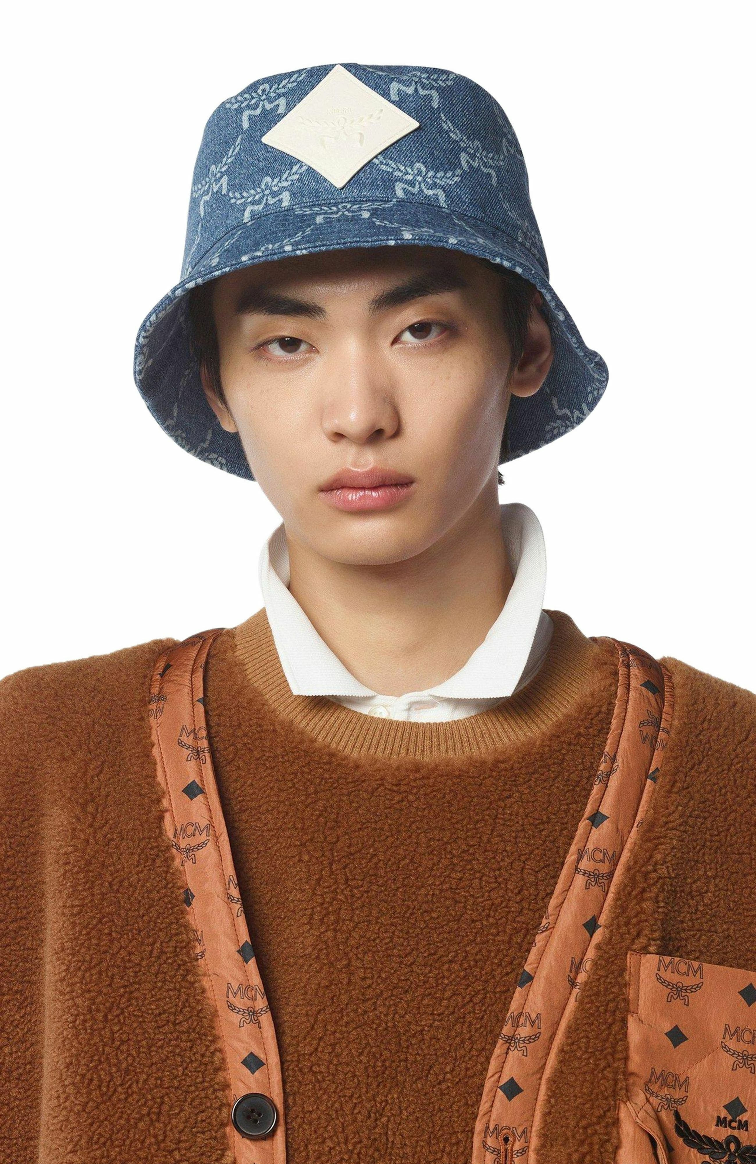 MCM Lauretos Denim Bucket Hat in Electric Lilac at Nordstrom - 3