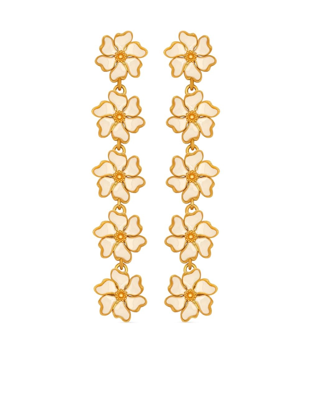 flower-detailing earrings - 1