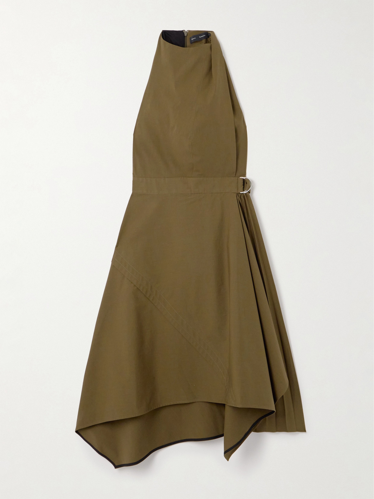 Yoko Pleated Cotton-blend Poplin Dress - 1