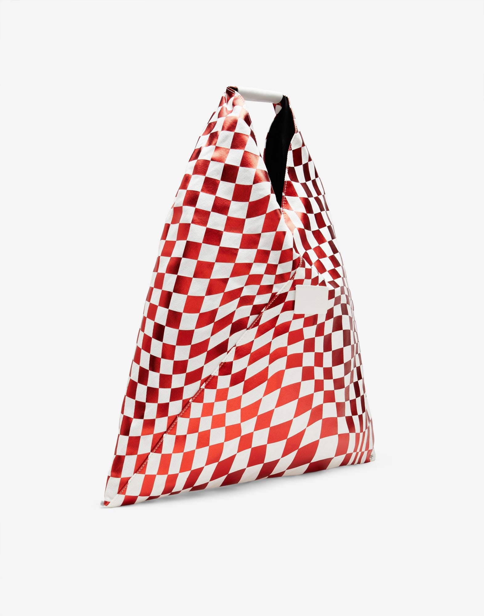 Distorted check print classic Japanese bag - 2