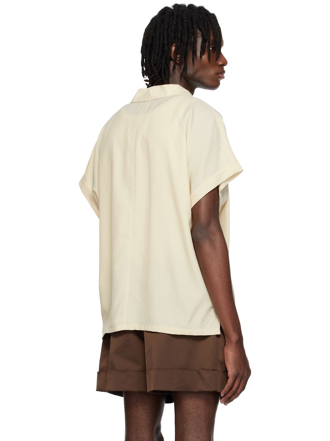 Beige Dolman Sleeve Polo - 3