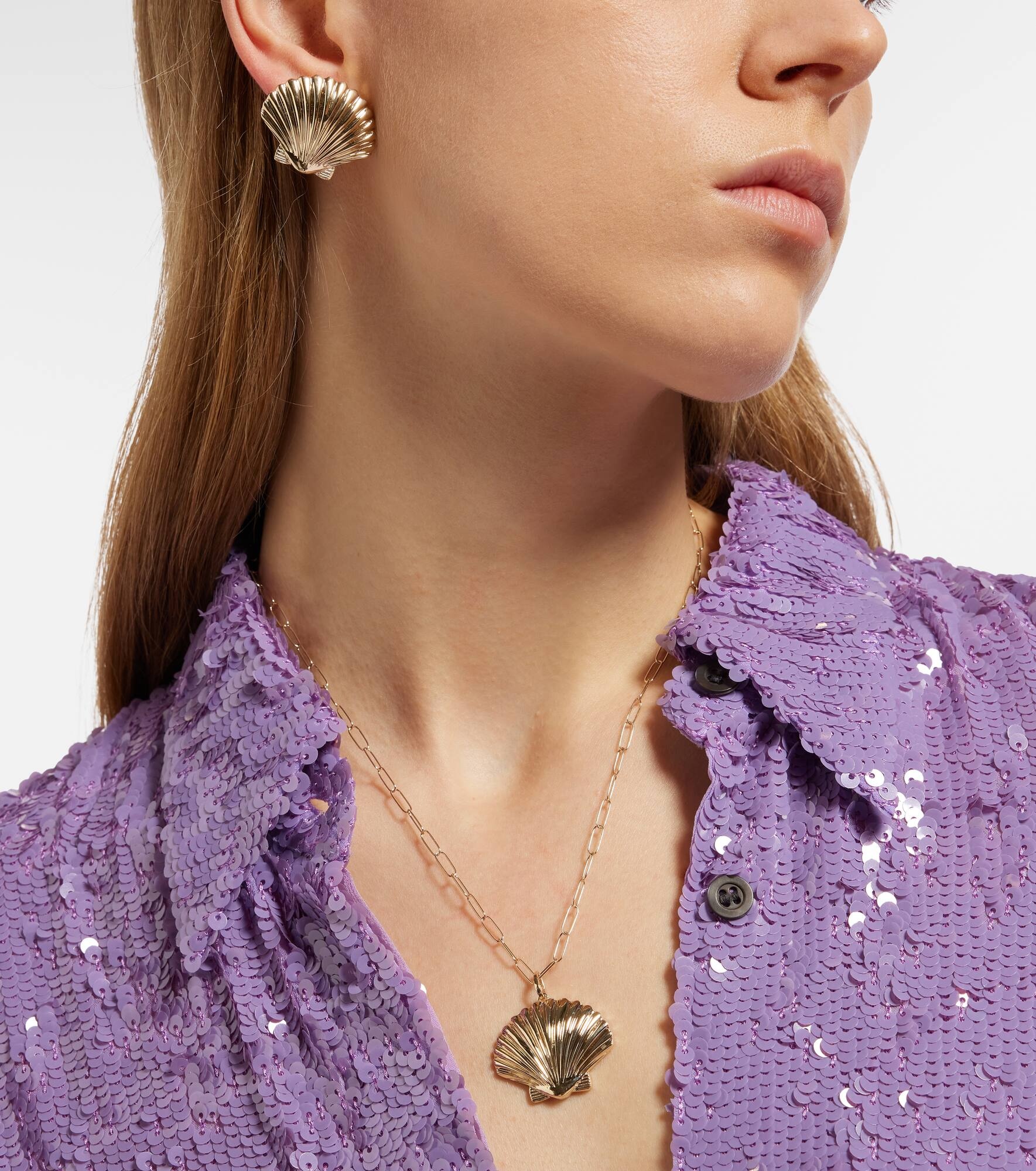 Venus Large 14kt gold earrings - 5