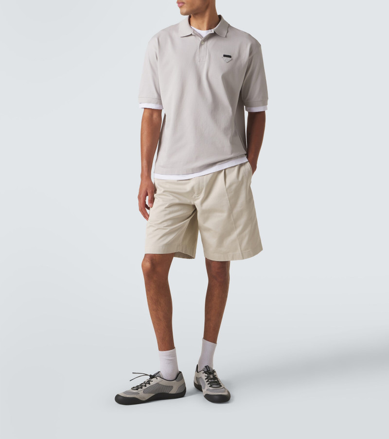 Prada Layered cotton piqué polo shirt outlook