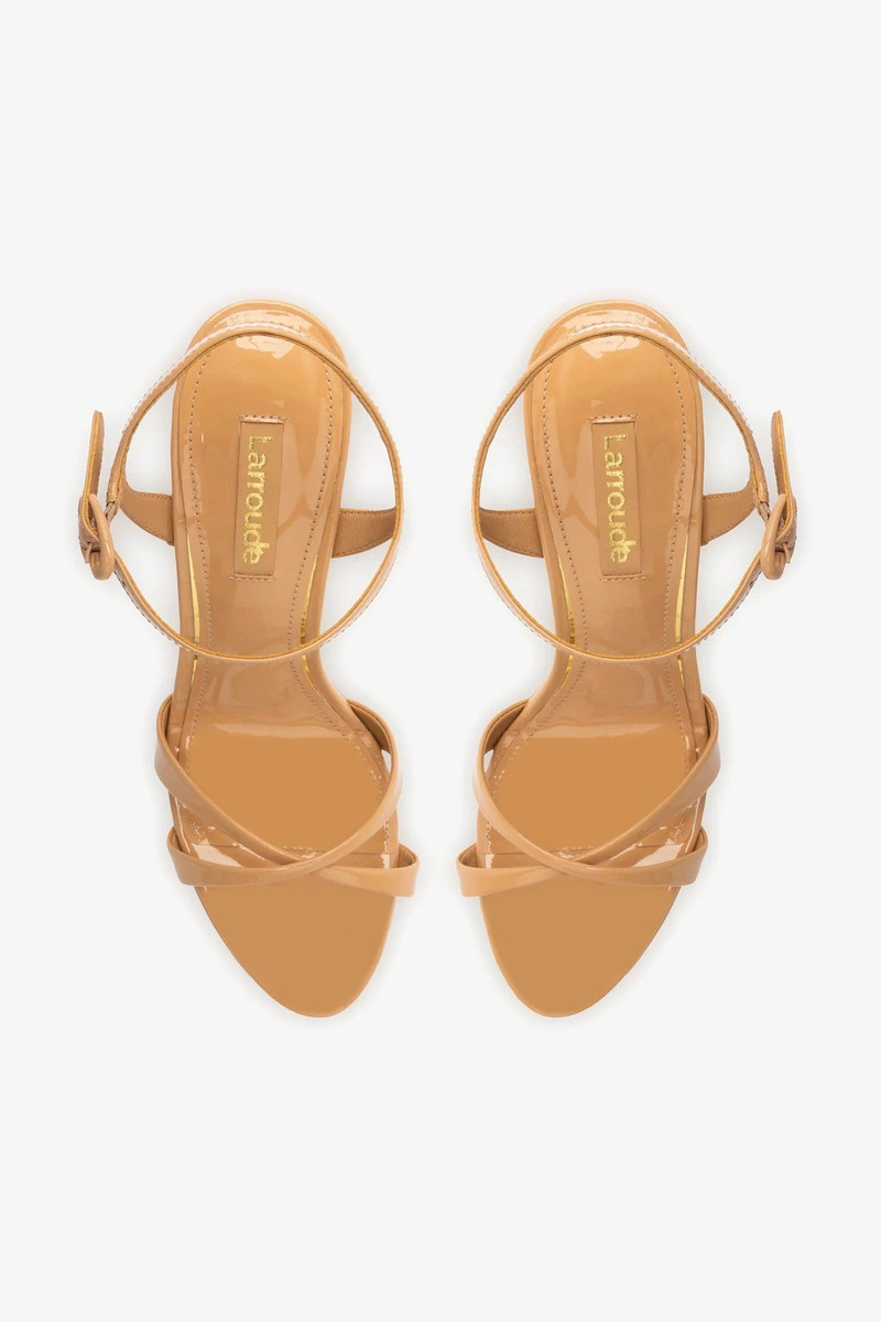 Angelina Sandal In Tan Patent Leather 6
