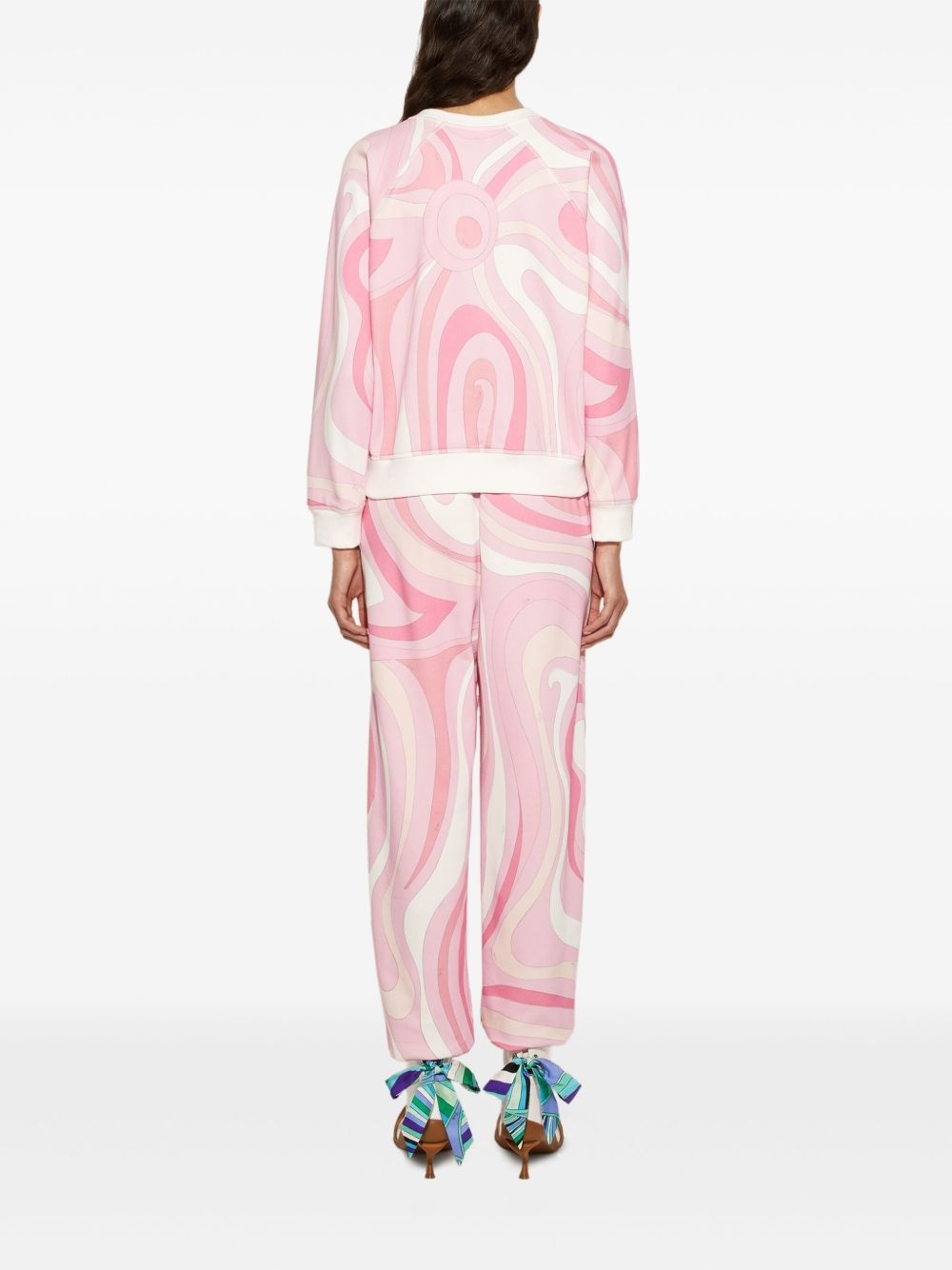 Marmo-print fleece sweatshirt - 4
