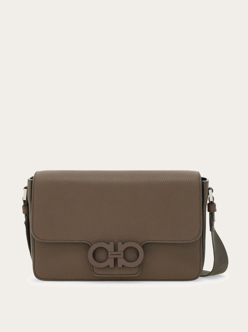 Double Gancini messenger bag 1