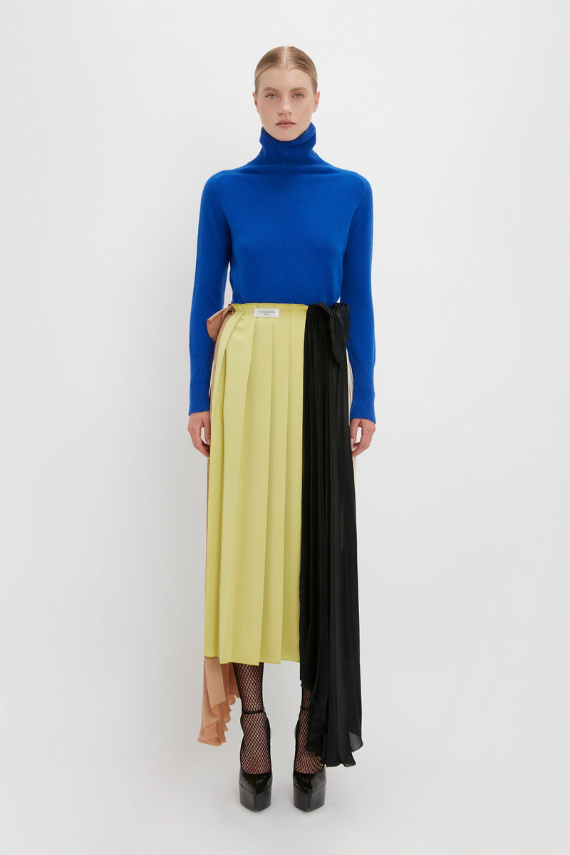 Polo Neck Jumper In Sapphire Blue 4