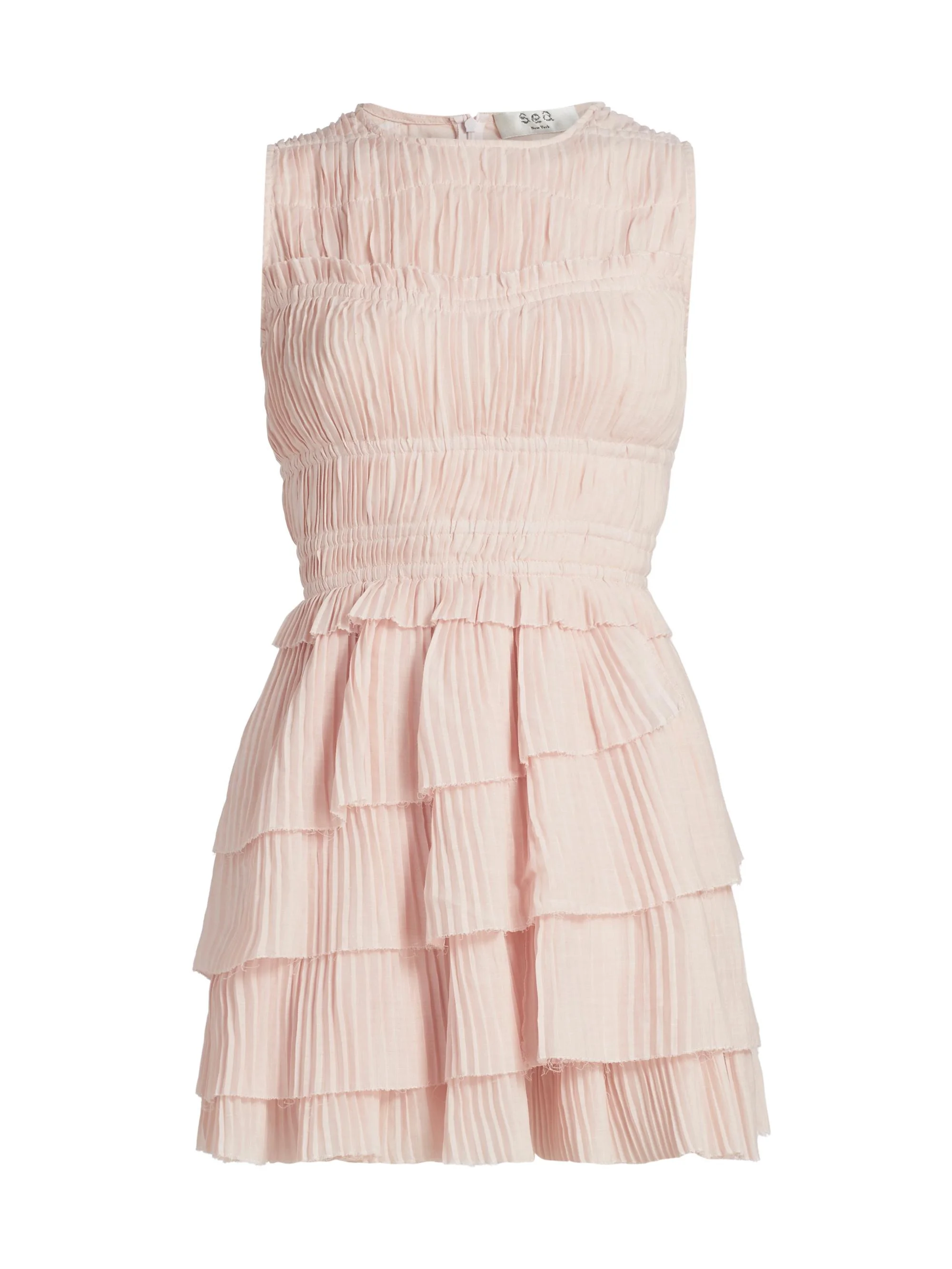 Women's Thalia Pleated Sleeveless Minidress - Blush - 1