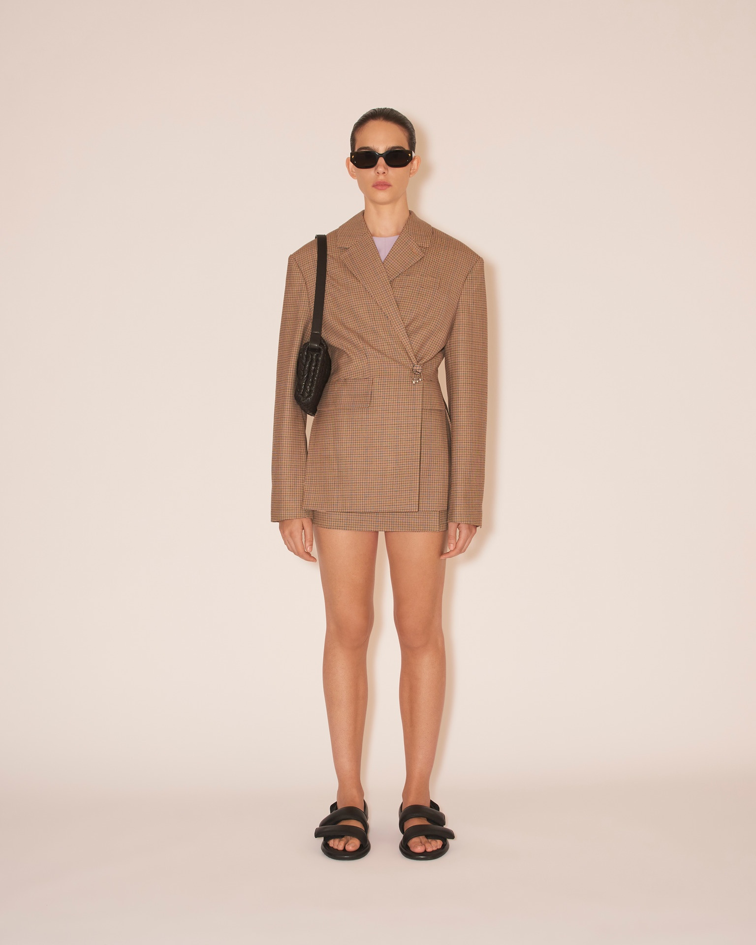 DANNI - Asymmetric blazer - Camel - 3