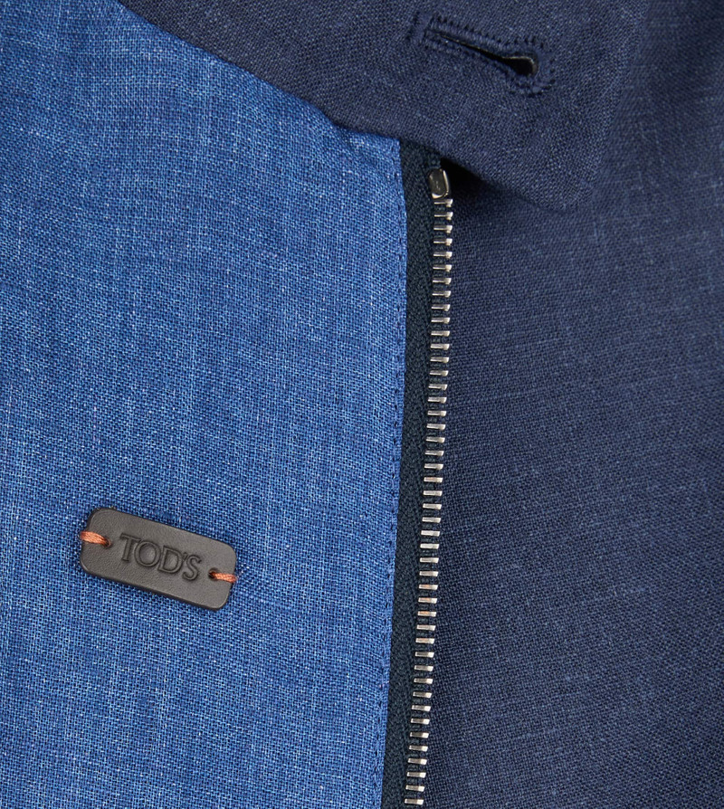 JACKET IN LINEN - BLUE 8