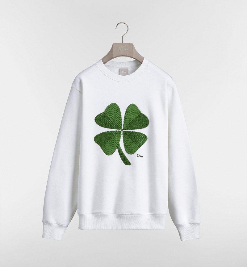 Sweatshirt with Dior Clover Embroidery, Relaxed Fit 1