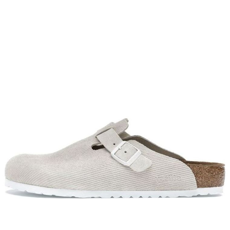 Birkenstock x Stssy Boston Suede Embossed 'Bone' 1019742 1