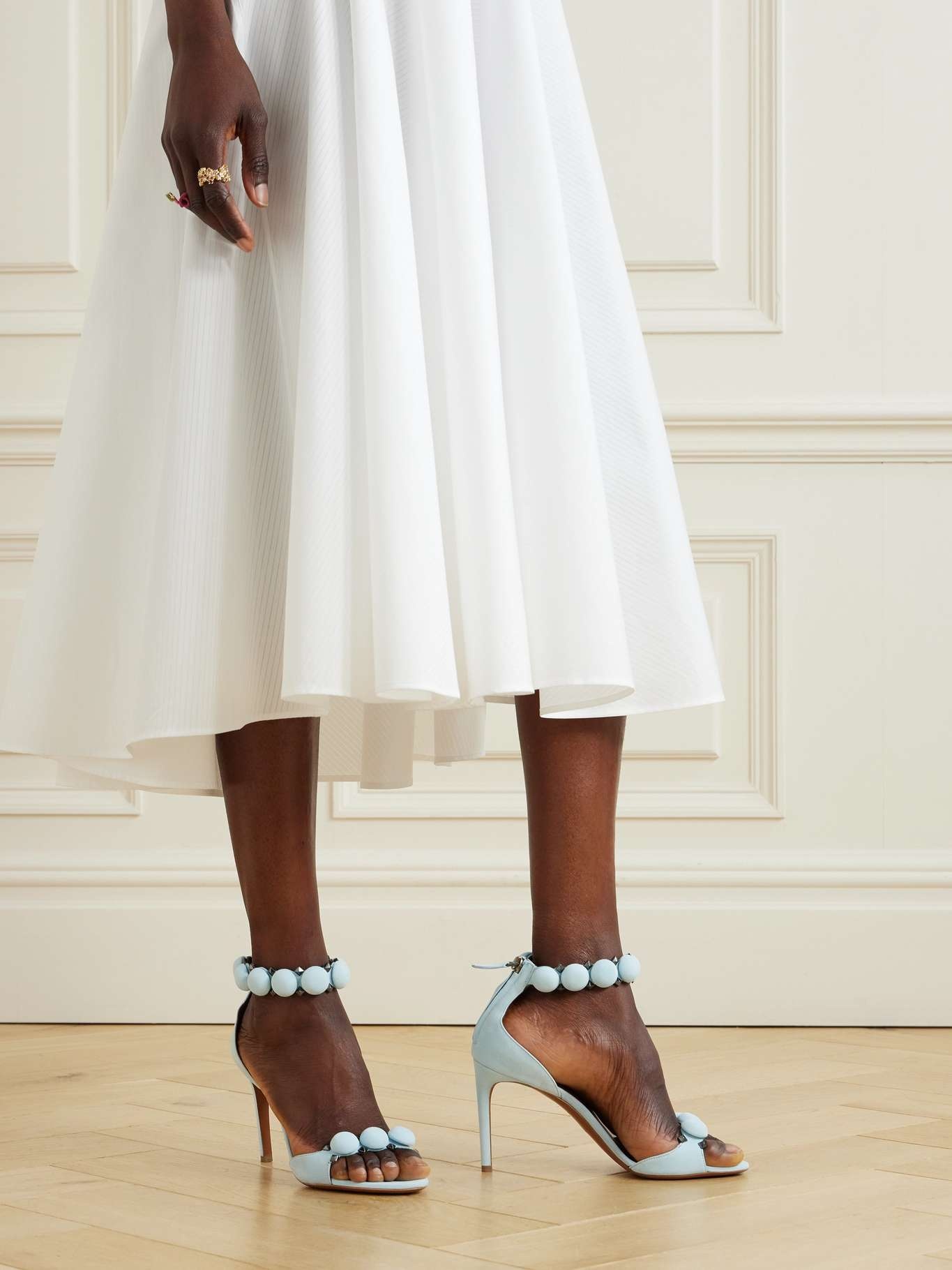La Bombe 90 studded suede sandals - 2