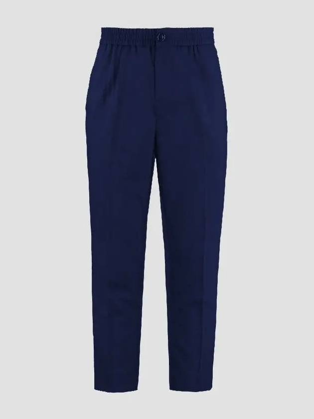 Men's Cropped Straight Pants Navy - 2