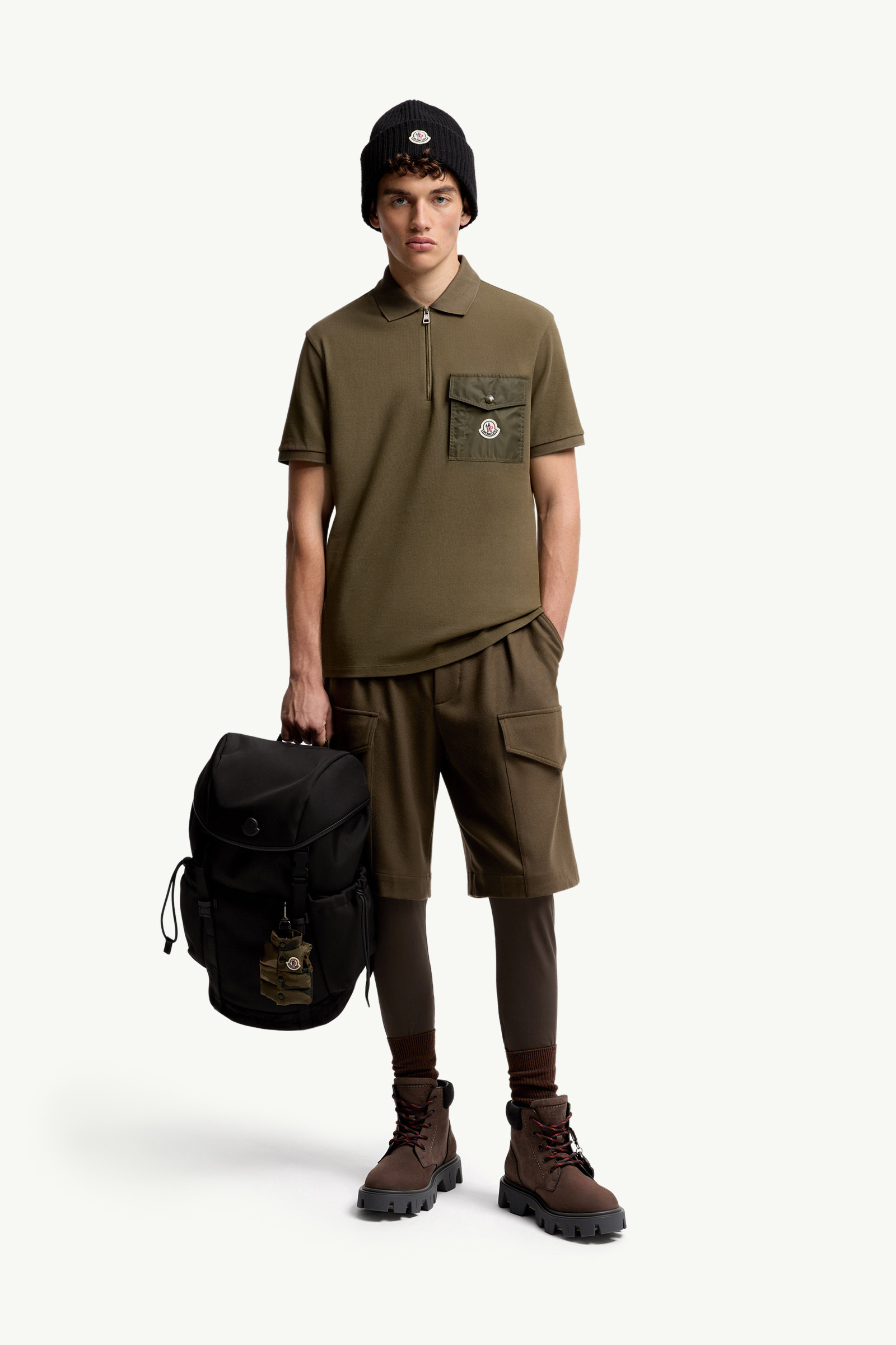 Cotton Piquet Polo Shirt with Pocket - 2