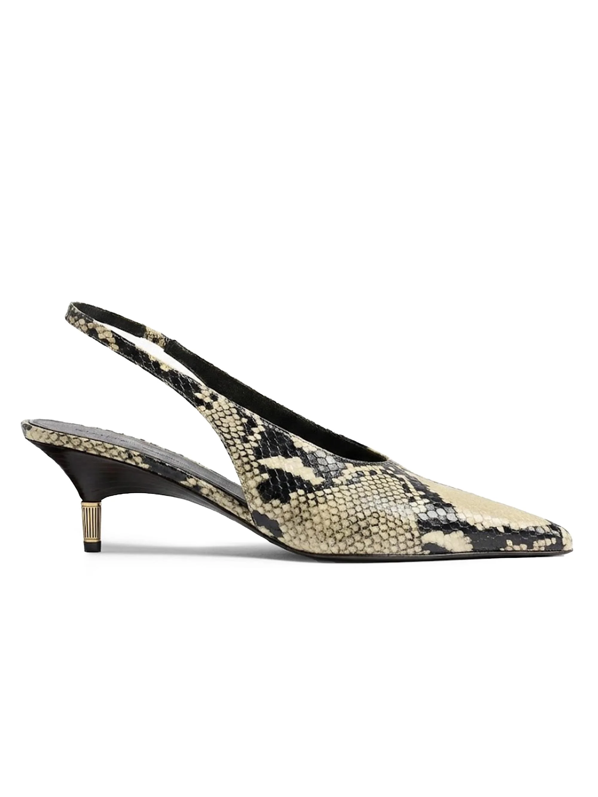 Women's Bella 50MM Python-Embossed Leather Slingback Pumps - Natural - 1