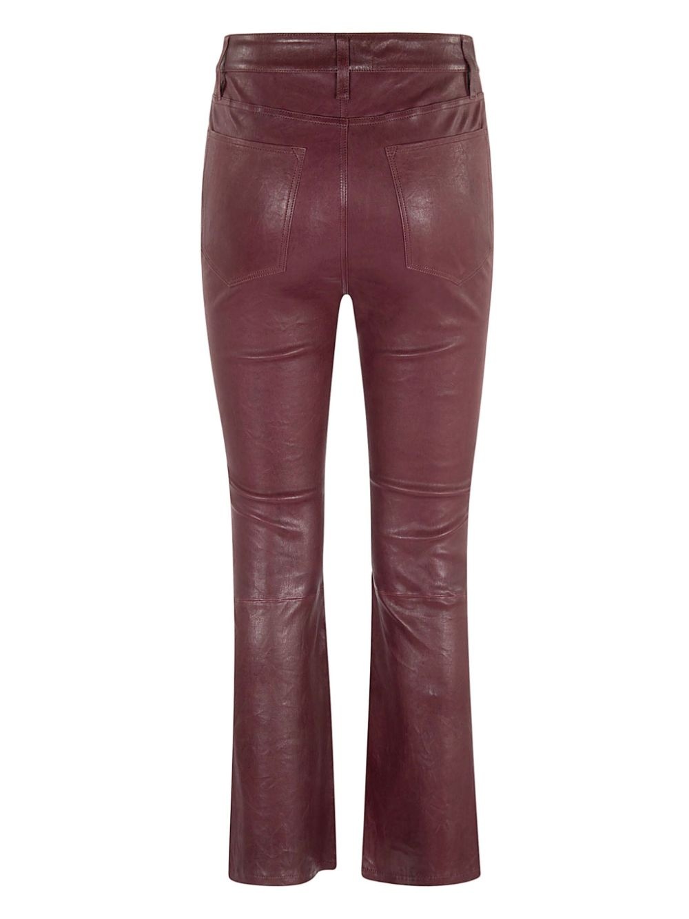 leather cropped trousers - 2