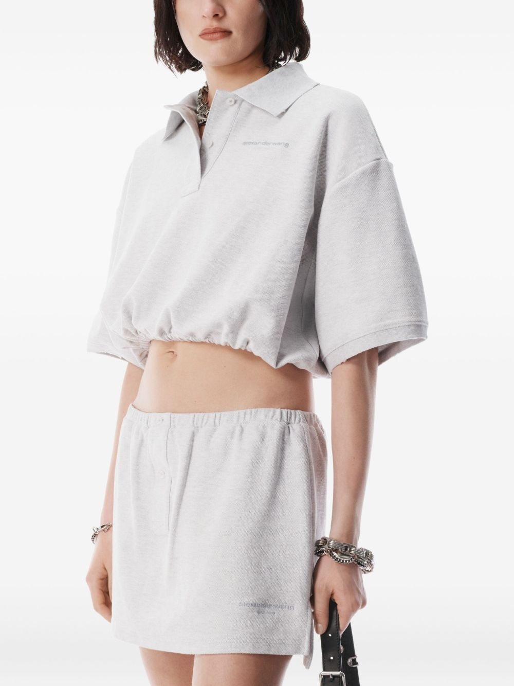 button-placket miniskirt - 4