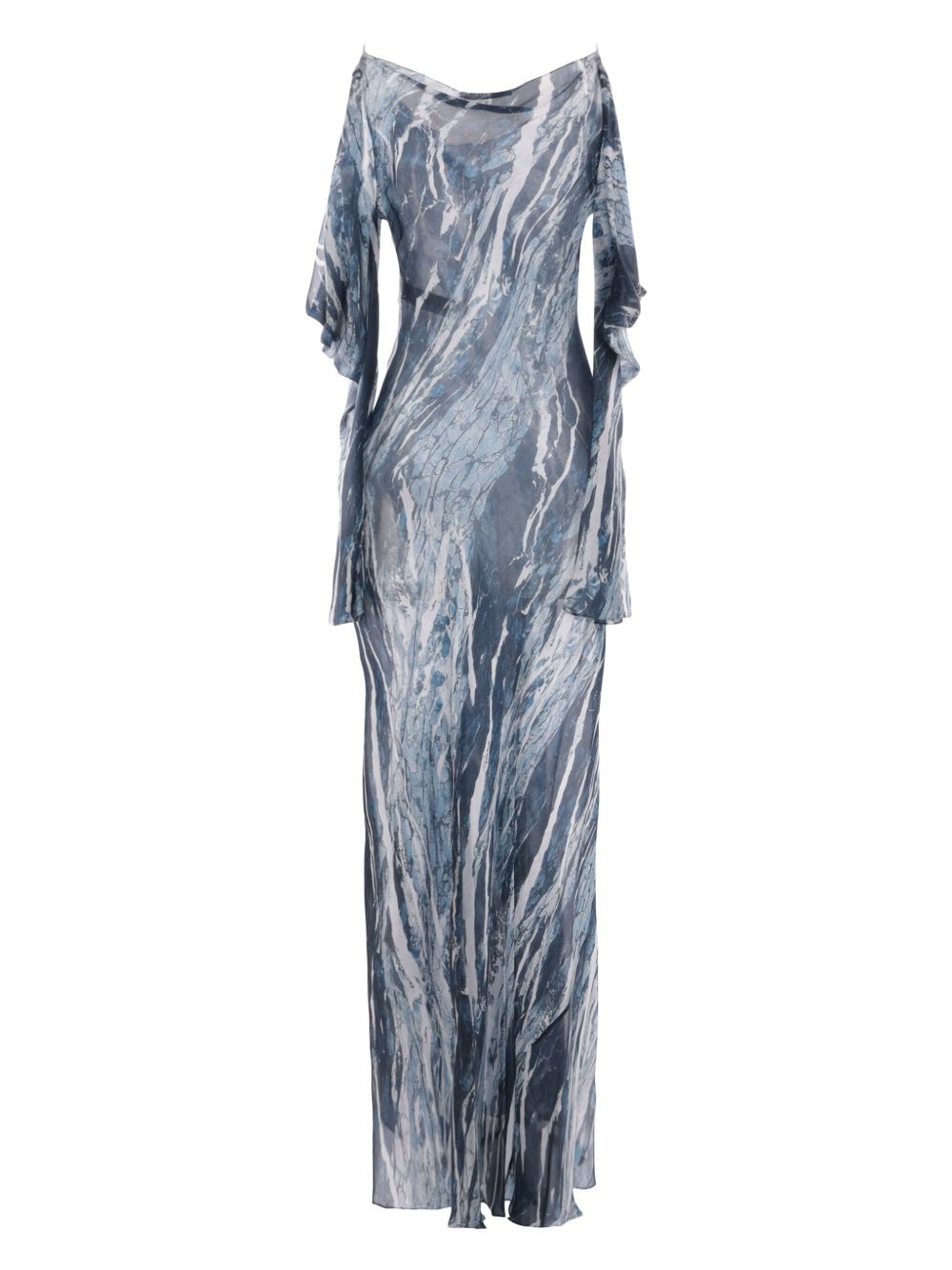 marble-pattern dress - 2