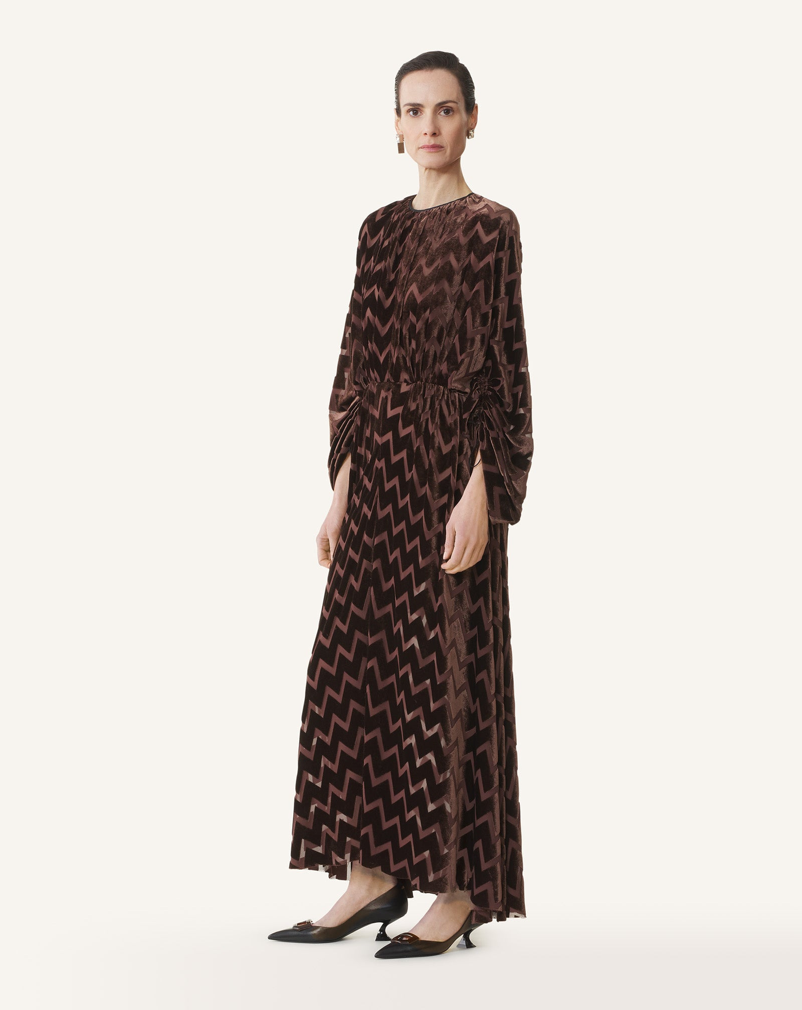 FITTED WAIST MIDI DRESS - 3