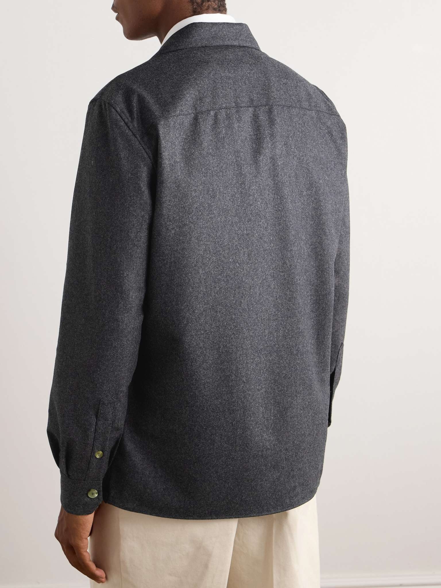 Camp-Collar Wool-Felt Overshirt - 4
