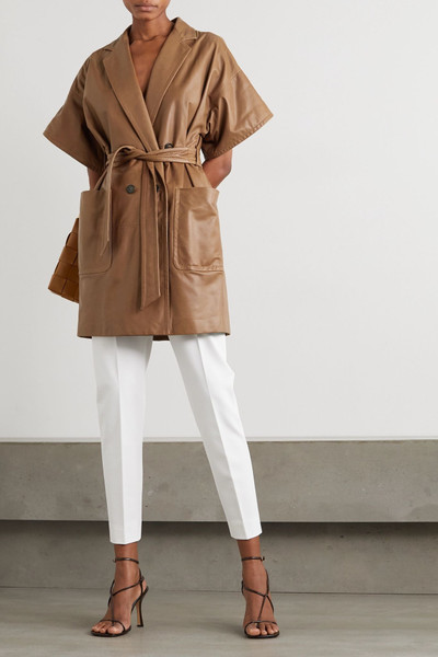 Max Mara Belted leather jacket outlook