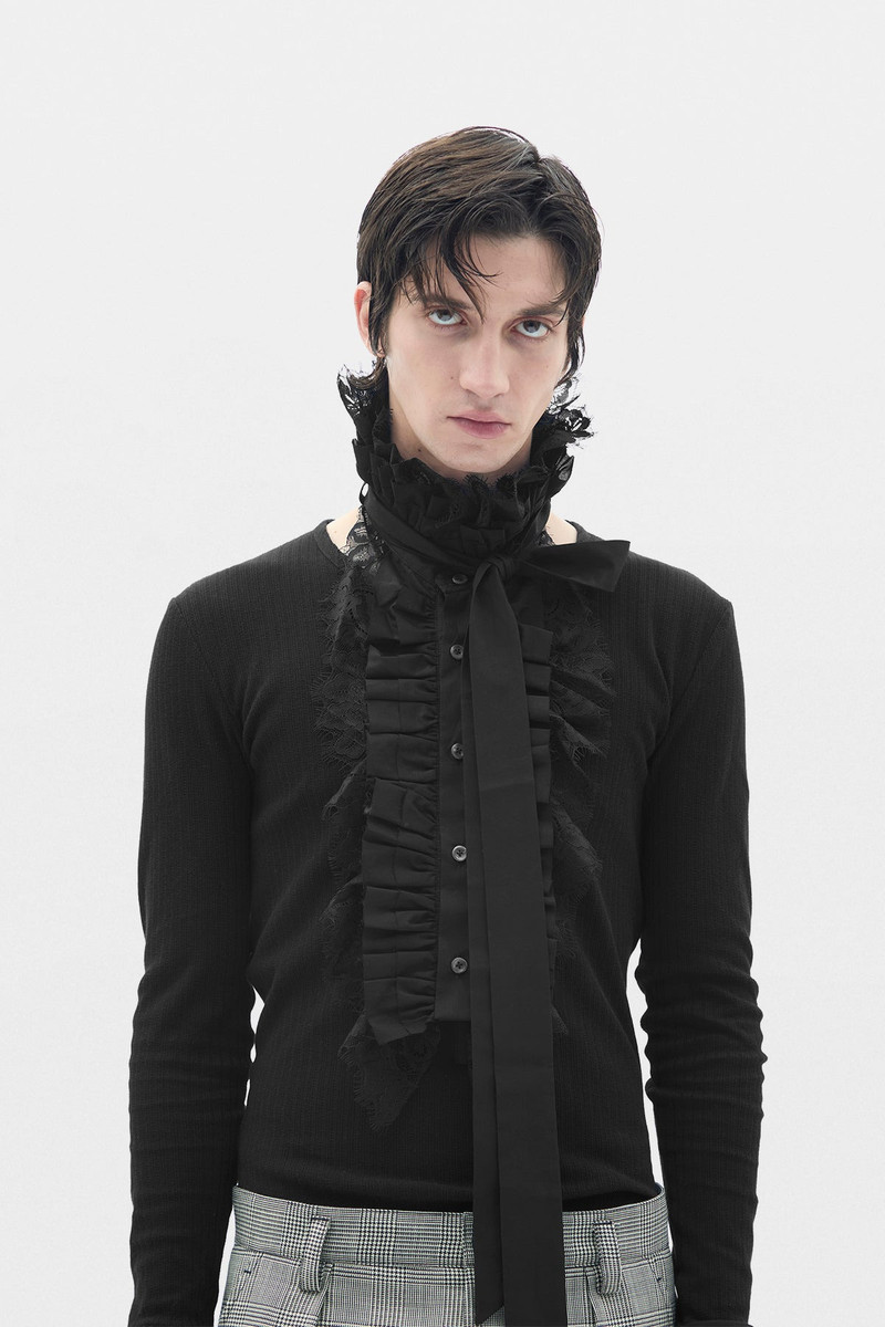 Winston Lace Ruffled Plastron 1
