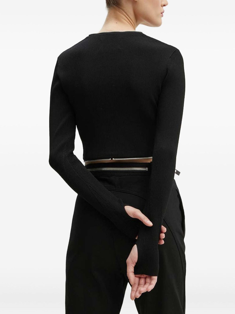 zip-fastening knitted top 3