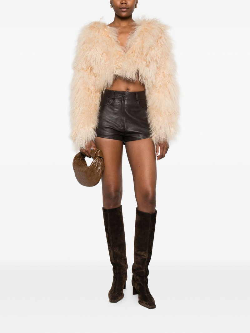 RETROFÊTE Luxe fur cropped jacket outlook