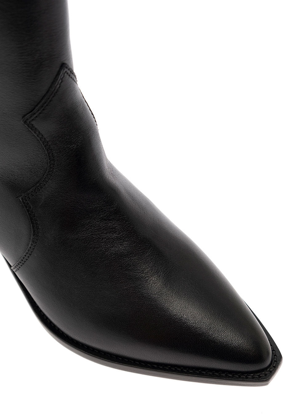 Isabel Marant Women 'Denvee' Black Knee-High Boots With Medium Block Heel In Leather Woman - 4