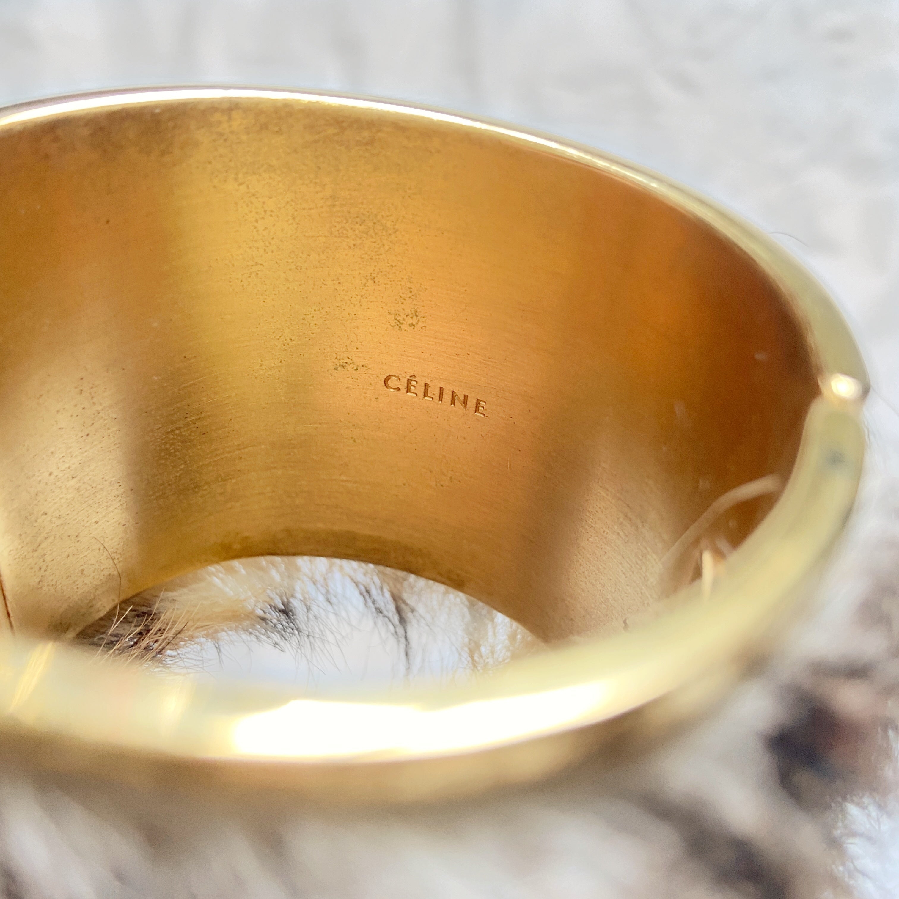 Céline - CÉLINE Phoebe Philo Leopard Fur gold bracelet - 5